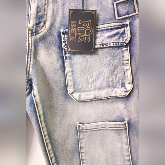 F&R DENIM Slim Jeans Style:QQ-435 Size 38x30 This Jeans Have 8 Pockets - Picture 5 of 5